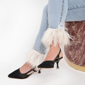 white feathers Denim