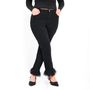 Black Feathers Denim
